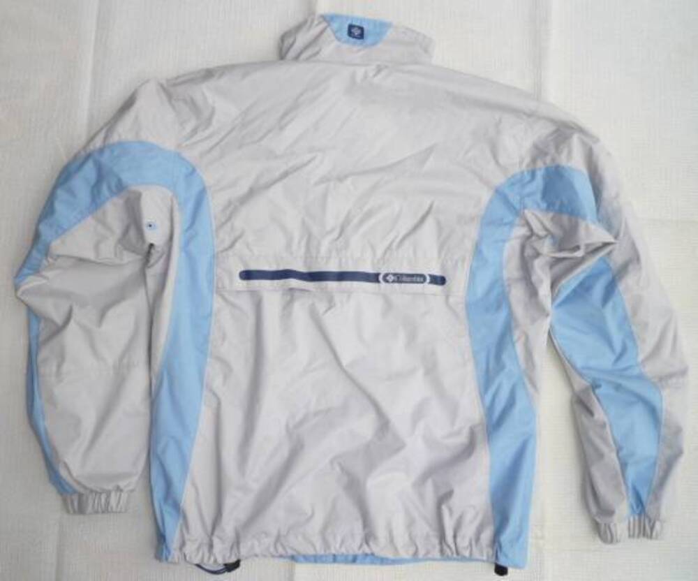 COLUMBIA USED WOMEN'S M BONE PACKABLE LIGHT JACKET COAT/SHELL/WINDBREAKER LINED